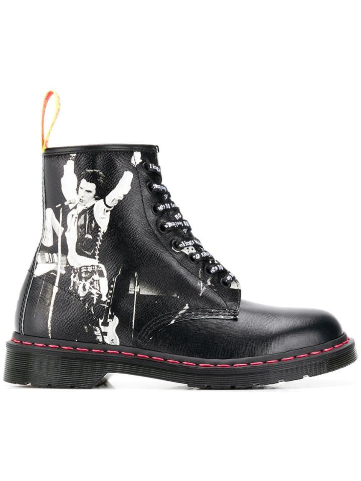 Dr. Martens Saffiano Ankle Boots - Black