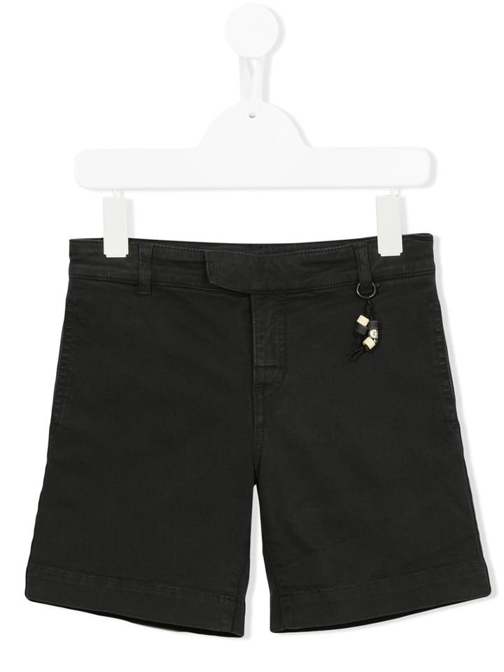 Douuod Kids - Bead Detail Denim Shorts - Kids - Cotton/spandex/elastane - 6 Yrs, Grey