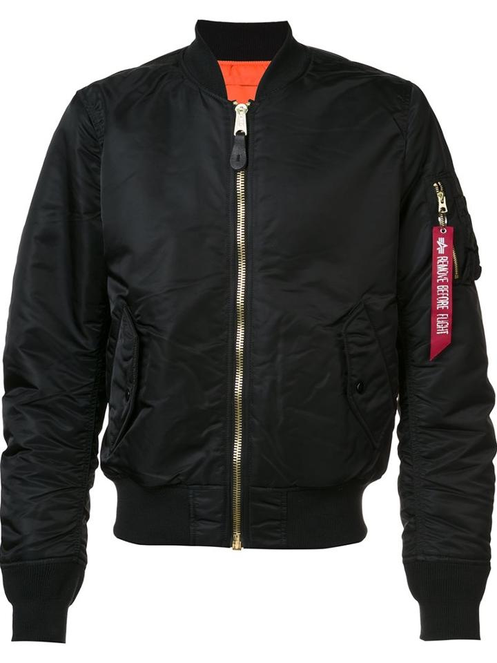 Alpha Industries 'ma-1' Flight Jacket, Adult Unisex, Size: Xxl, Black, Nylon/polyester