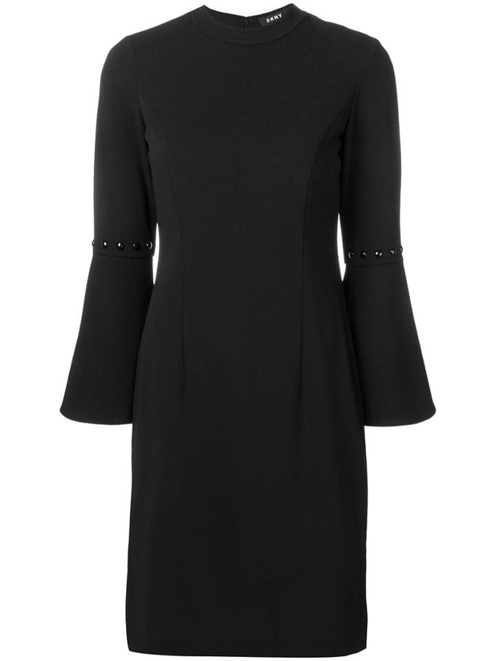 Dkny Bell-sleeve Shift Dress - Black