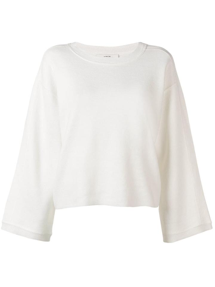 Vince Boxy Fit Sweatshirt - White