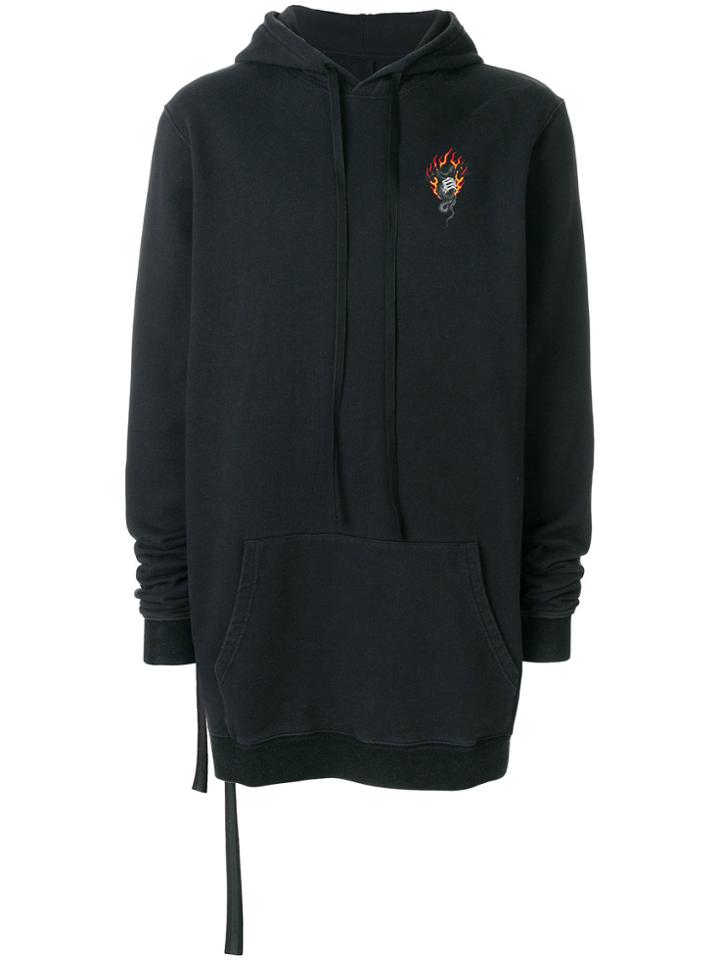 Unravel Project Snake Terry Distorted Hoodie - Black