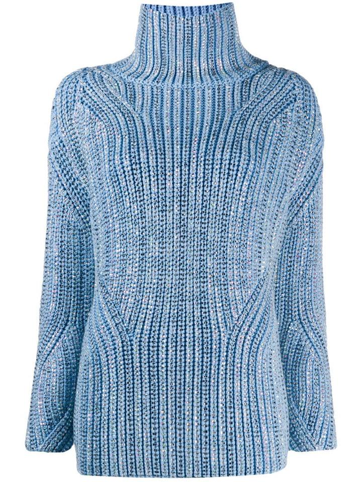 Ermanno Scervino Turtle Neck Jumper - Blue