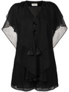 Saint Laurent Batwing Sleeve Kaftan Dress - Black
