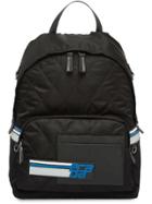 Prada Logo Quilted Backpack - Black