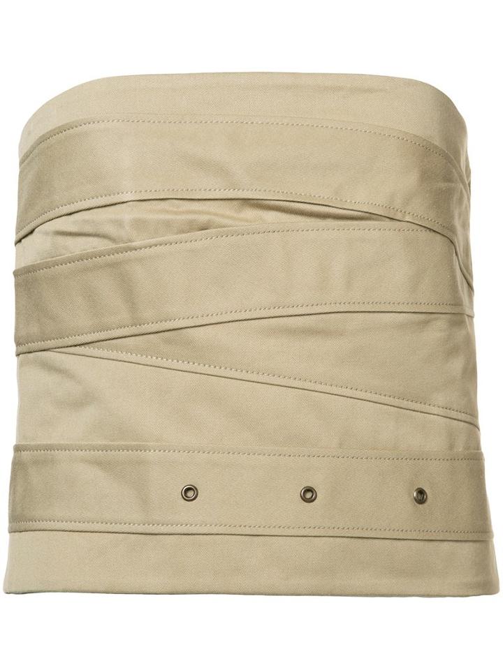 Monse Strapless Blouse, Women's, Size: 0, Nude/neutrals, Cotton