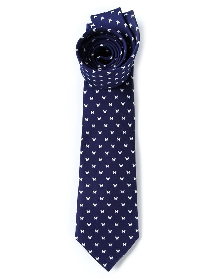 Fefè Butterfly Print Tie - Blue