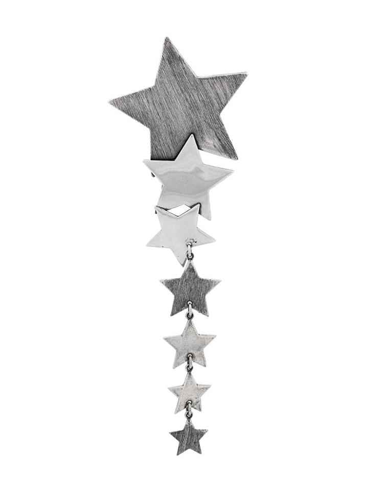Saint Laurent Star Drop Earrings - Silver