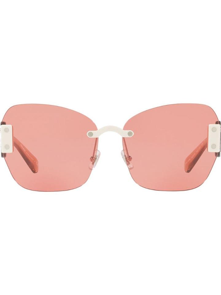 Miu Miu Eyewear Sorbet Butterfly-frame Sunglasses - Pink