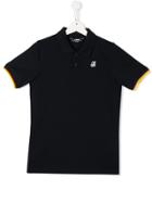 K Way Kids Contrast Trim Polo Shirt - Blue
