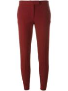 Joseph Cropped Slim Trousers, Women's, Size: 44, Red, Viscose/acetate/cotton/polyester