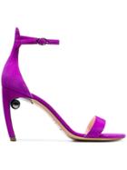 Nicholas Kirkwood Mira 90 Suede Sandals - Purple