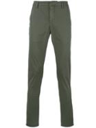 Dondup Plain Chinos, Men's, Size: 33, Green, Cotton/spandex/elastane