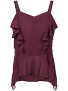 Derek Lam - Ruffled Cami - Women - Silk - 46, Red, Silk
