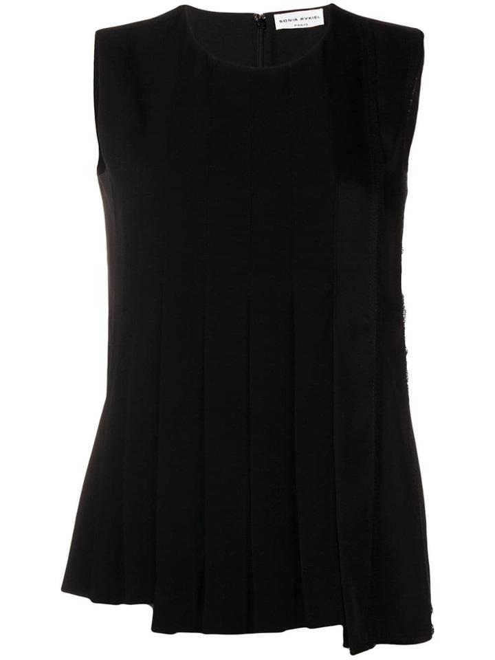 Sonia Rykiel Pleated Tank Top - Black