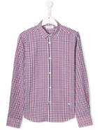 Paolo Pecora Kids Teen Gingham Check Shirt - Red