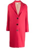 Semicouture Single-breasted Fitted Coat - Red