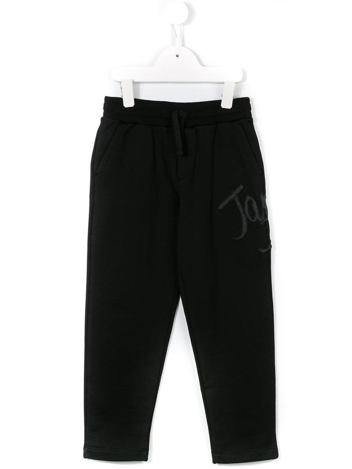 Dolce & Gabbana Kids James Dean Tracksuit Bottoms, Boy's, Size: 12 Yrs, Black