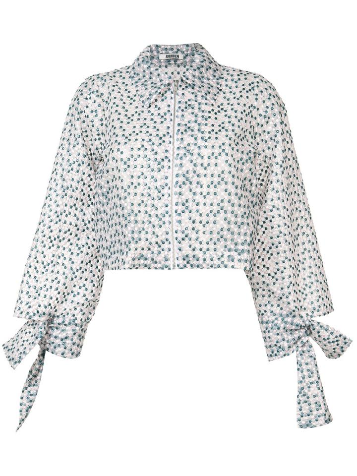 Jourden - Gasha Harrington Shirt - Women - Polyester - 38, Pink/purple, Polyester