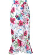 Bambah - Ruffle Skirt - Women - Polyester - 12, White, Polyester