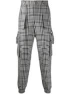 Juun.j Checked Cargo Trousers - Grey