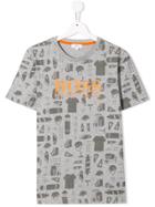 Boss Kids All-over Print T-shirt - Grey