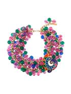 Versace Vintage Bead Embellished Choker Necklace - Multicolour