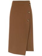 Nk Buttoned Midi Skirt - Brown