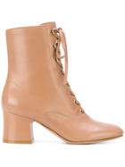 Gianvito Rossi Lace-up Ankle Boots - Nude & Neutrals