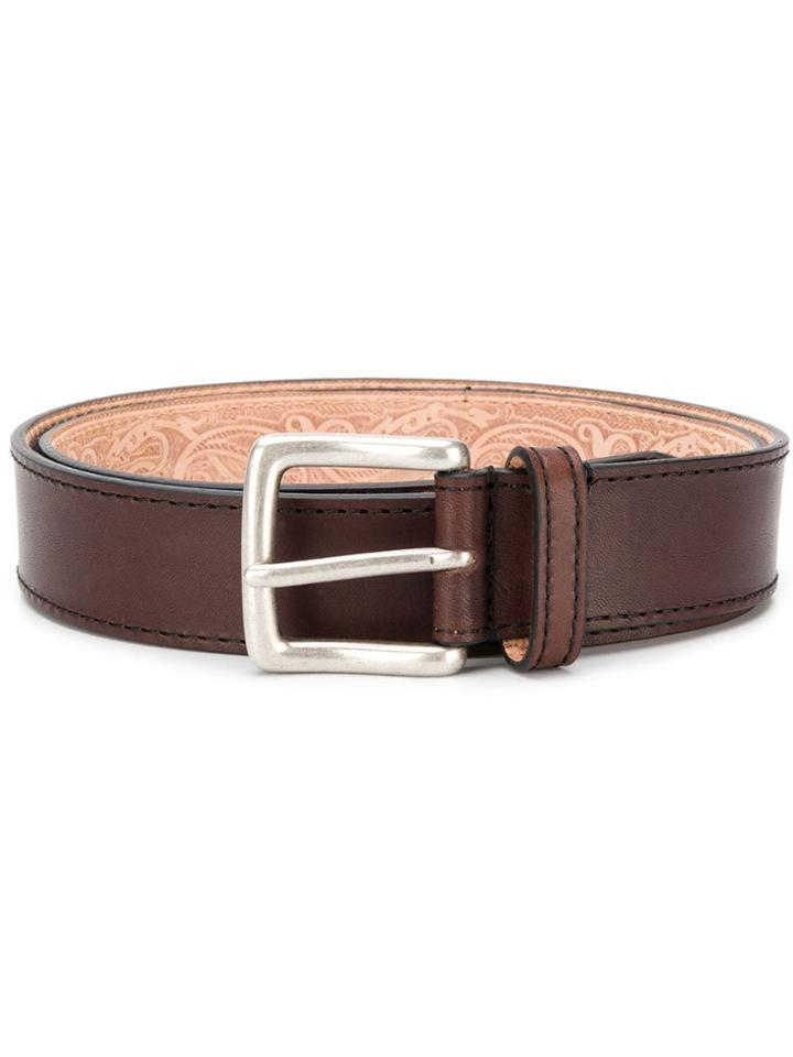 Etro Patchwork Buckle Belt - Brown