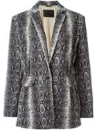 Giorgio Armani Snakeskin Effect Fitted Single Breasted Jacket