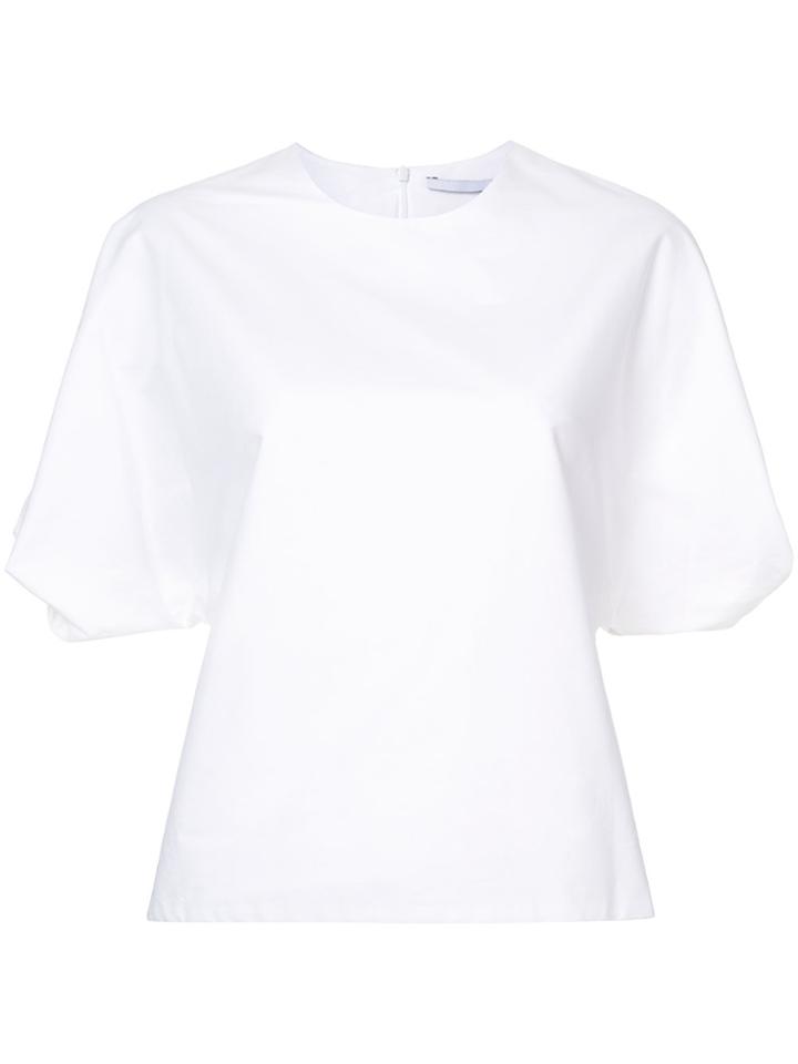 Rosetta Getty Twist Sleeve Blouse - White