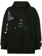 99% Is Lettering Logo Print Hoodie - Black