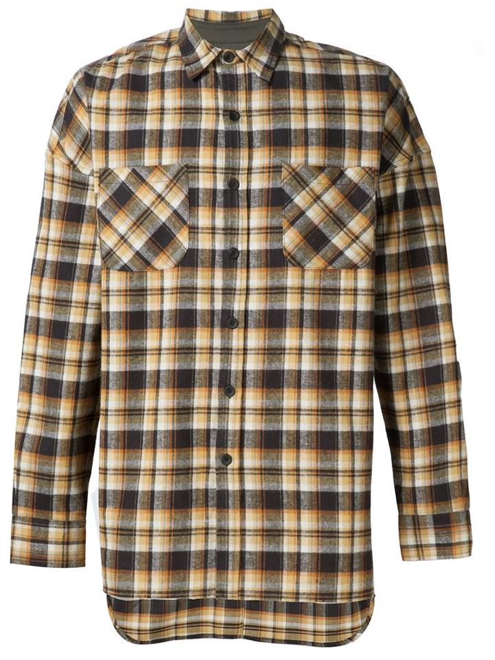 Fear Of God Checked Chest Pockets Shirt, Men's, Size: Xl, Brown, Cotton