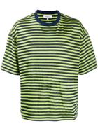 Ymc Striped Print T-shirt - Green