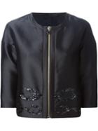Moncler Gamme Rouge Sequins Embroidered Boxy Jacket