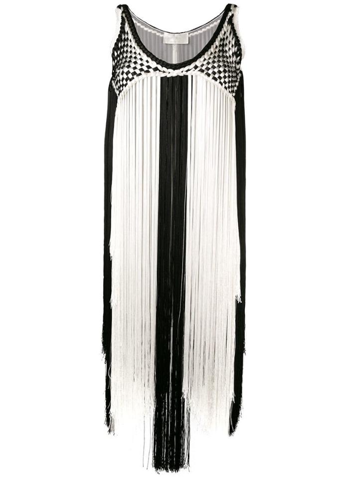 Alberta Ferretti Two Tone Dress - Black