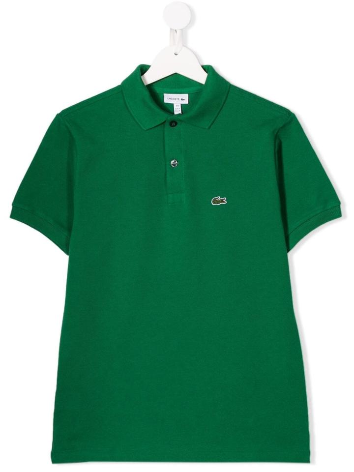 Lacoste Kids Teen Logo Embroidered Polo Shirt - Green