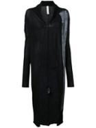 Isabel Benenato - Long Brushstroke Open Front Cardigan - Women - Cotton - 42, Black, Cotton