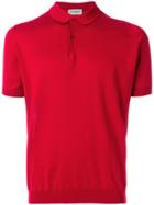 John Smedley Rhodes Knitted Polo Shirt - Red