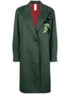 Antonio Marras Single Breasted Coat, Women's, Size: 40, Green, Cotton/spandex/elastane/polyester