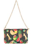 Dolce & Gabbana Fruit Print Clutch, Women's, Black, Leather