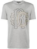 Roberto Cavalli Studded Heraldic Logo T-shirt - Grey