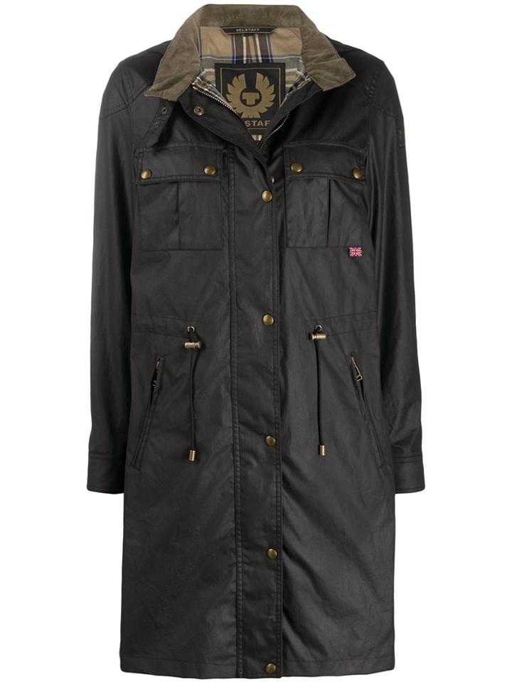 Belstaff Cottle Press-stud Parka Coat - Black