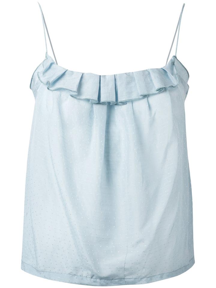 Bellerose - Hombre Cami - Women - Silk/cotton - 0, Blue, Silk/cotton