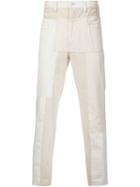 Mihara Yasuhiro Patchwork Jeans, Men's, Size: 46, White, Cotton