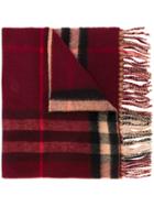 Burberry Classic Check Cashmere Scarf - Red