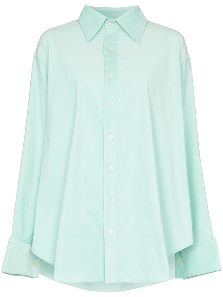 Matthew Adams Dolan Oversized Button-down Shirt - Blue