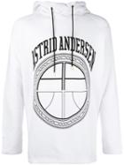 Astrid Andersen - Logo Print Hoodie - Men - Cotton/spandex/elastane - M, White, Cotton/spandex/elastane