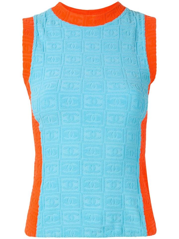 Chanel Vintage Knitted Sleeveless Top - Orange